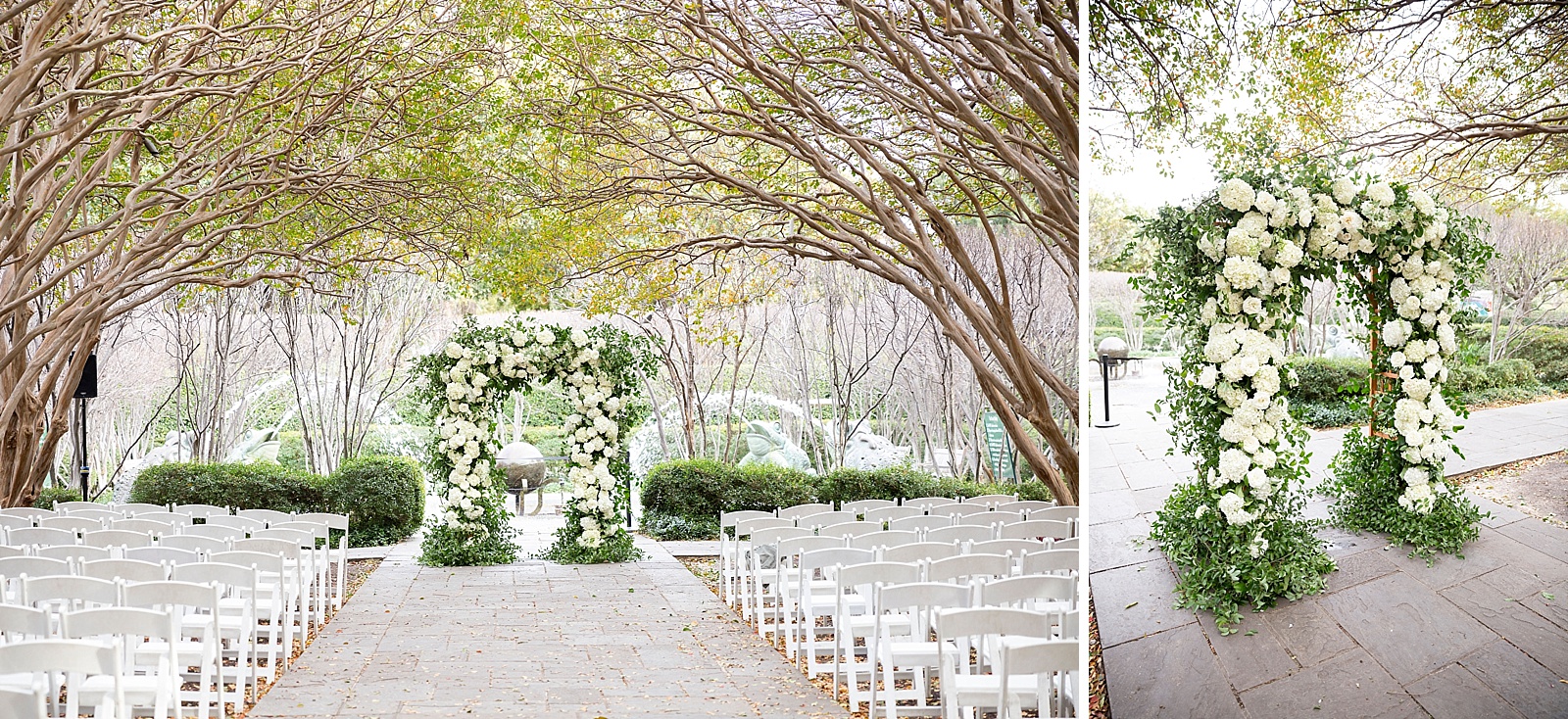 Blushington Blooms creates floral arch for ceremony photographed by Randi Michelle Photography