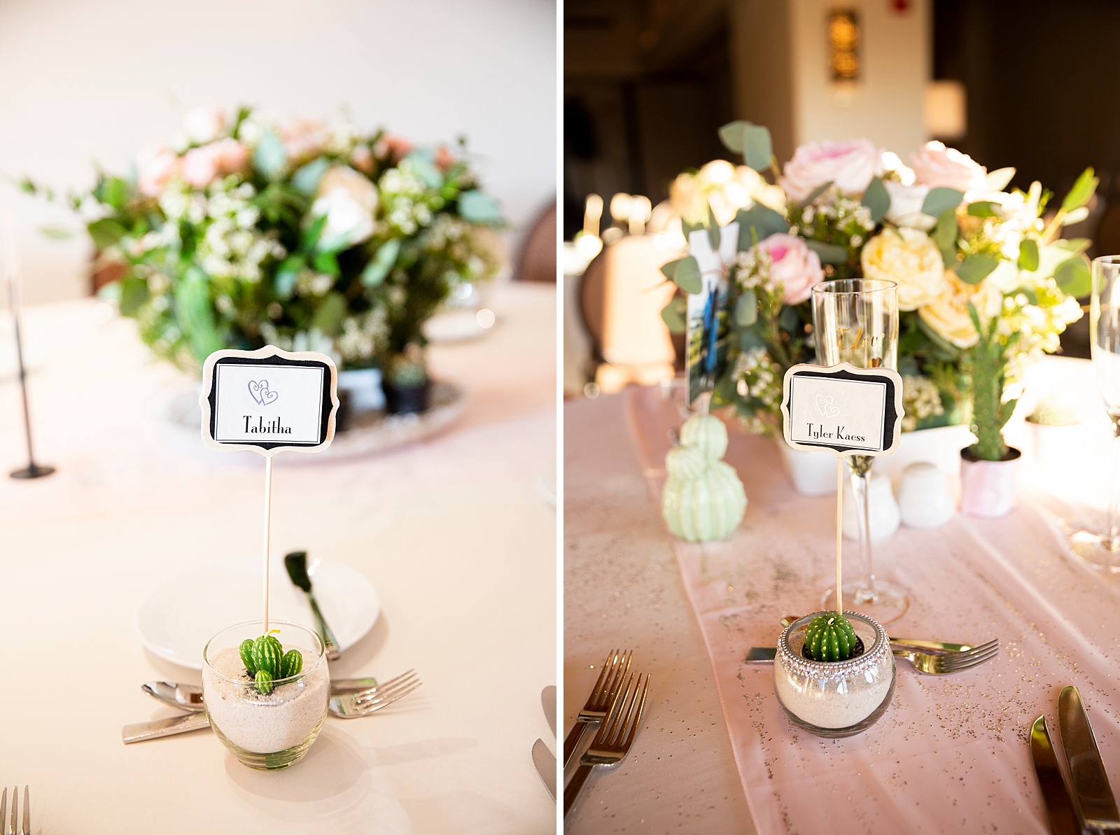 reception details inspired by desert photographed by Arionza wedding photographer Randi Michelle Photography