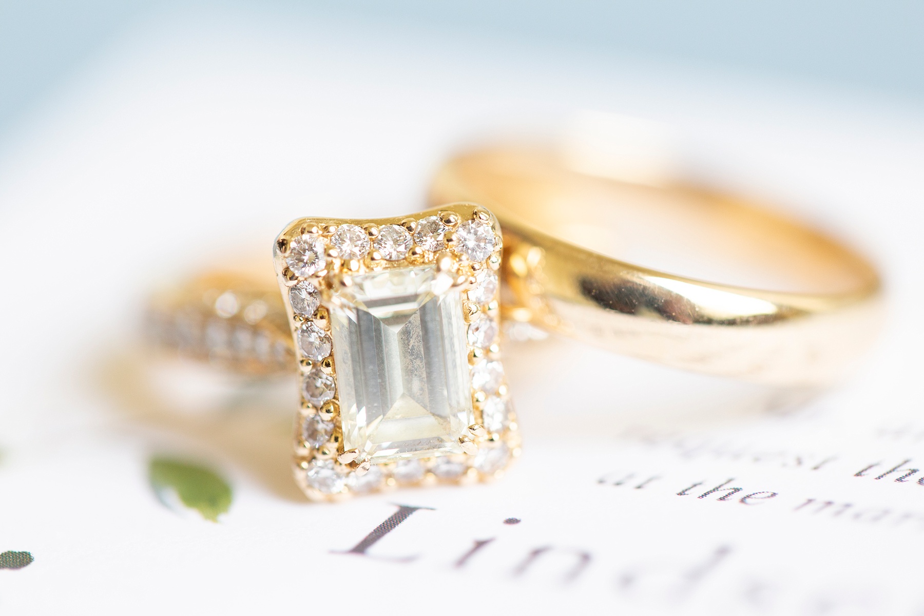 gold wedding rings photographed by Randi Michelle