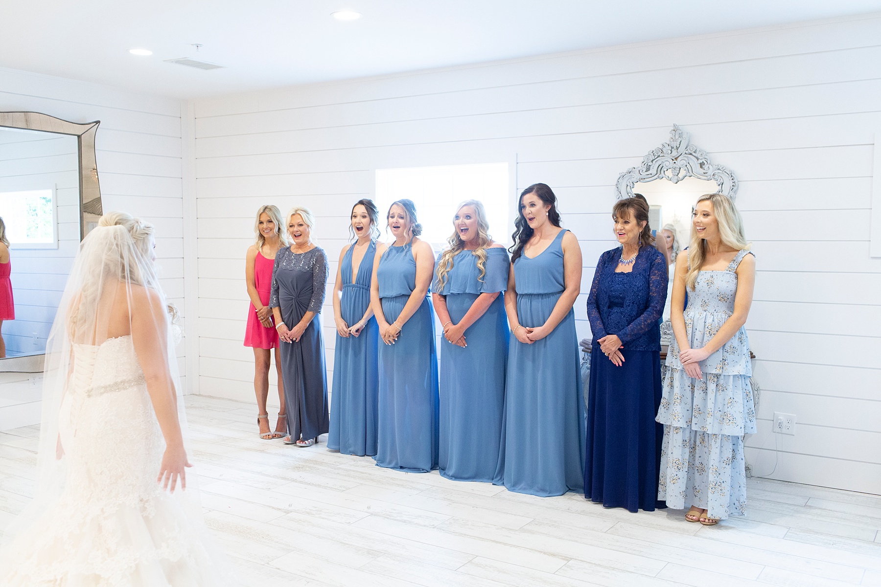 bridesmaid first look photographed by Randi Michelle Weddings
