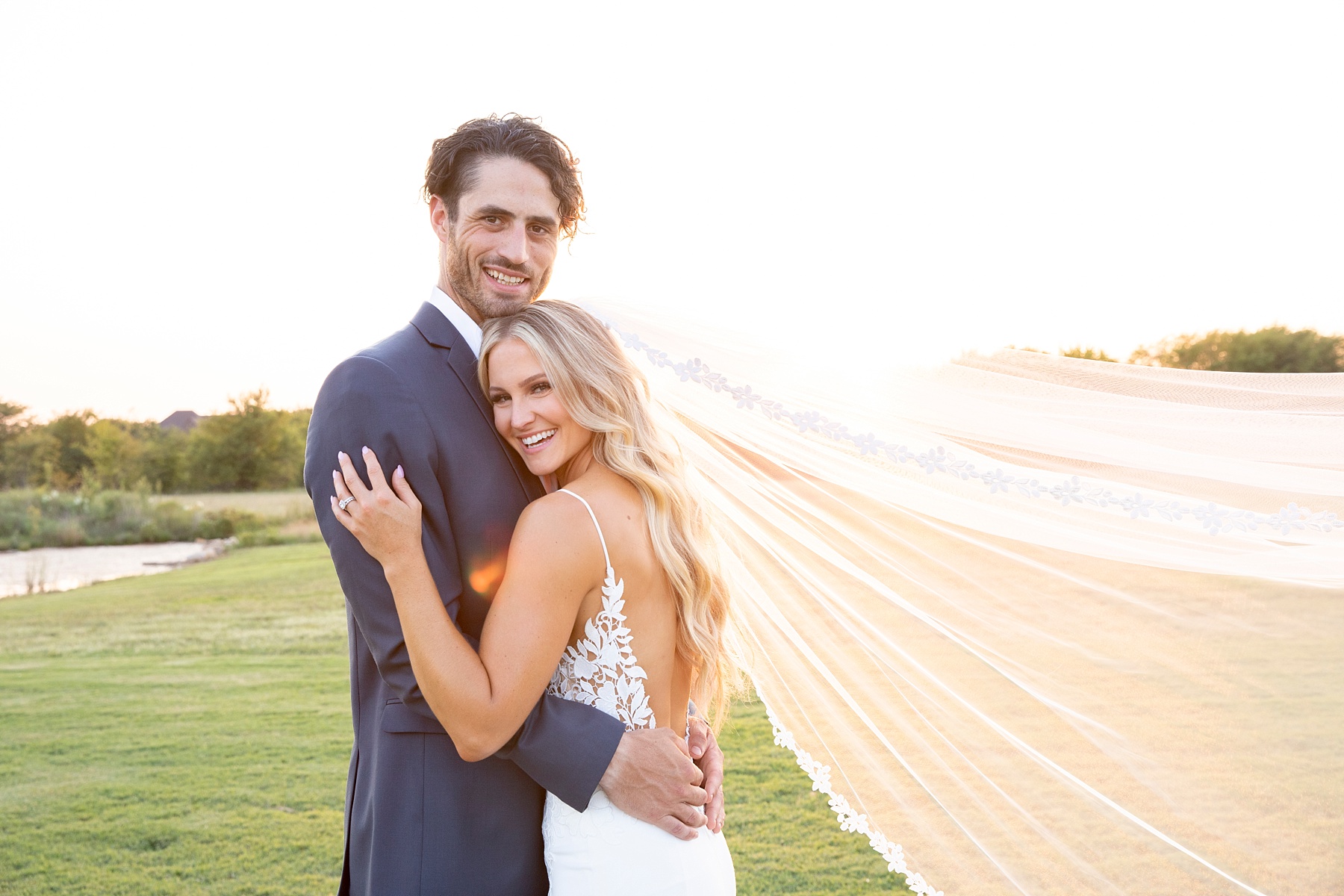 sunset wedding portraits in Texas photographed by Randi Michelle