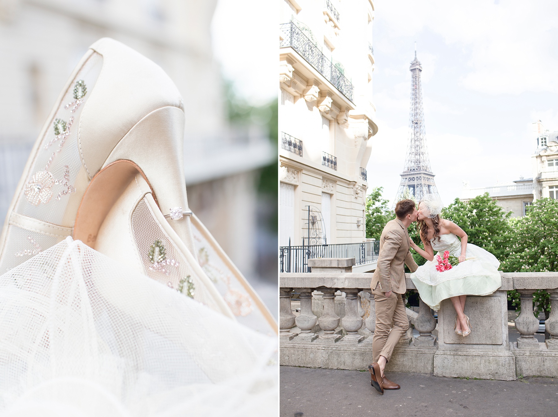 French engagement session with spring details photographed by destination wedding photographer Randi Michelle
