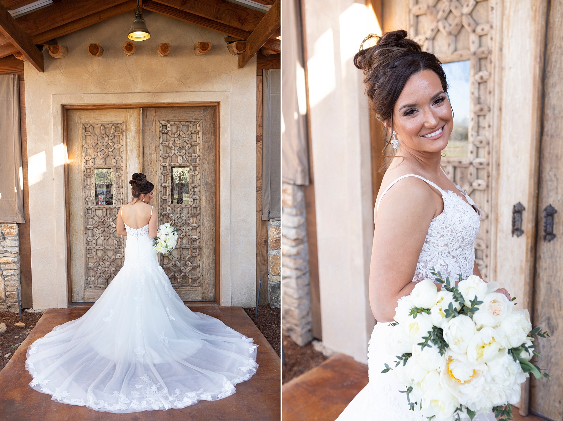 Texas bridal portraits outside the Brooks at Weatherford with Randi Michelle Weddings