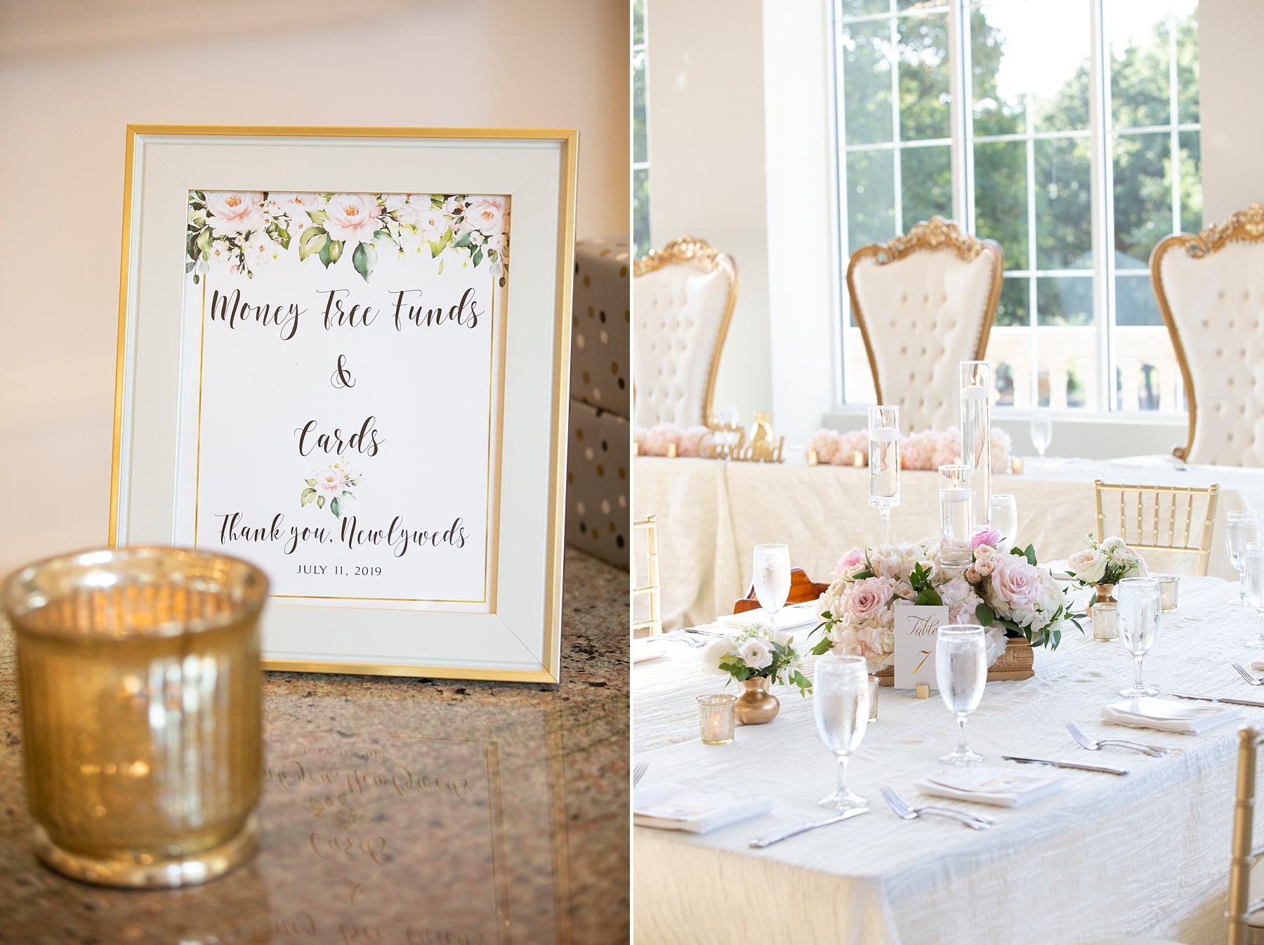 reception details for The Olana with Randi Michelle Weddings