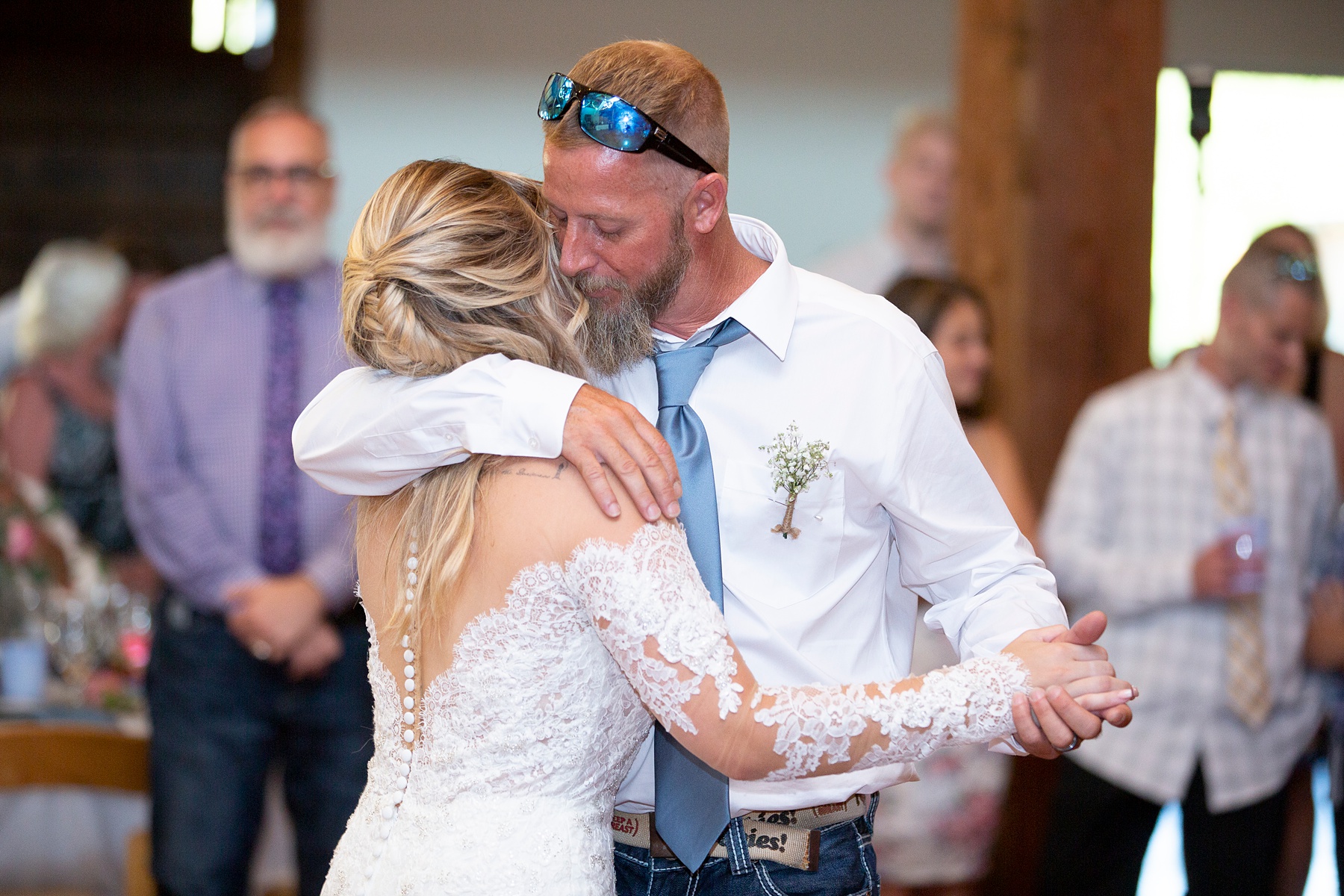 father-bride dance at Lucky Spur Ranch wedding reception