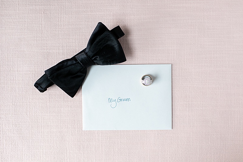 groom's letter and tie