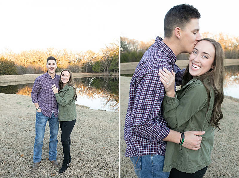 Collinsville TX engagement celebrated by lake
