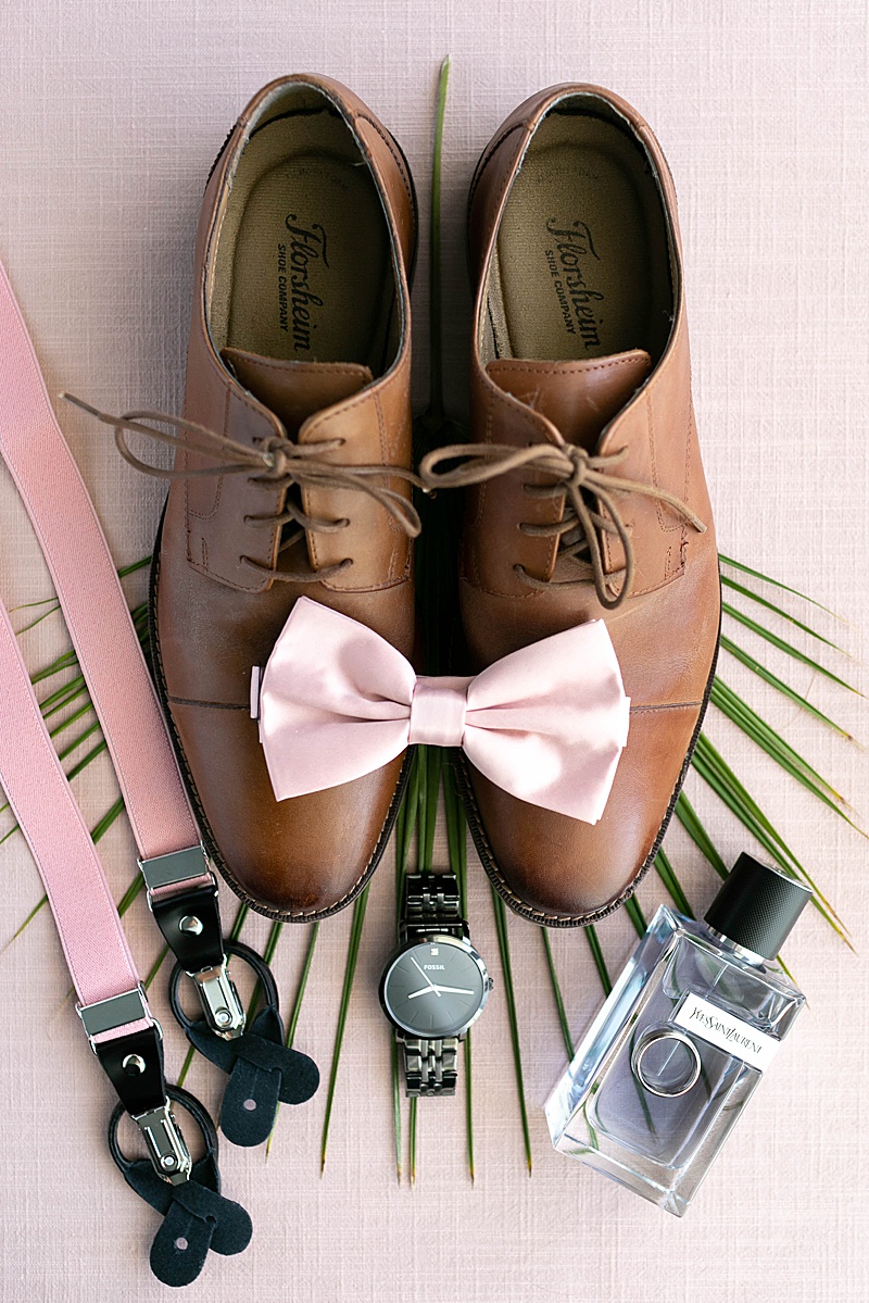 groom's details for beach wedding in Mexico