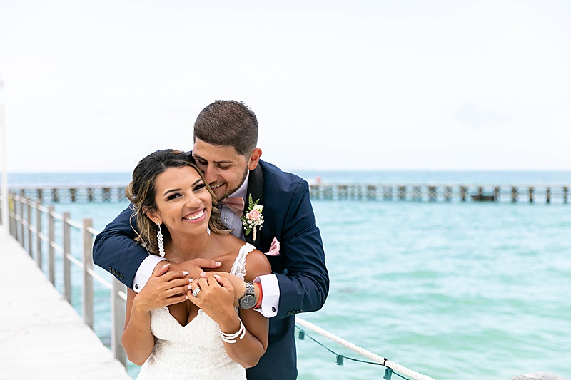 wedding portraits on the beach in Mexico
