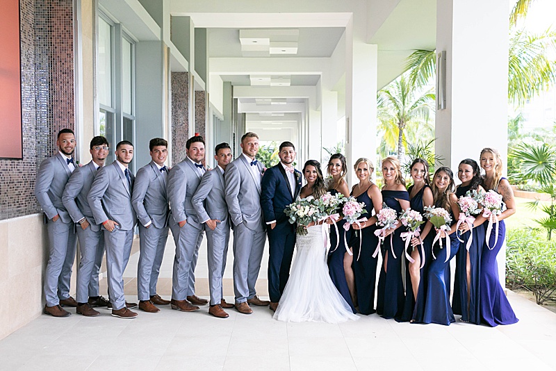 bridal party portraits in Mexico