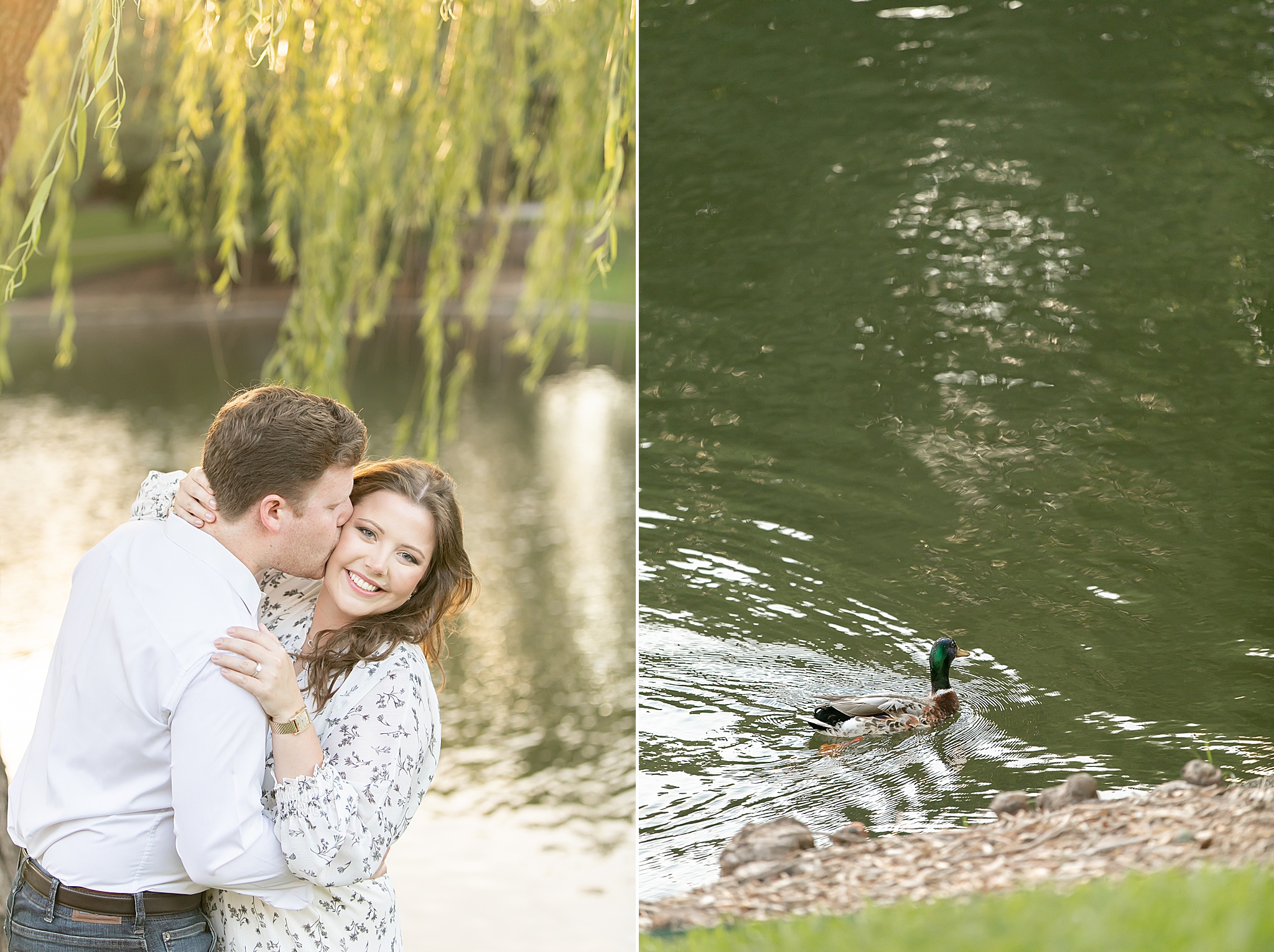 engagement portraits by weeping willow in Texas